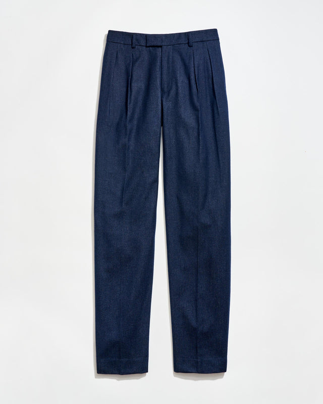Twill Double Pleated Trouser