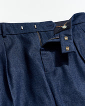 Twill Double Pleated Trouser