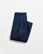 Twill Double Pleated Trouser