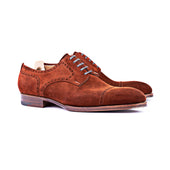 Full brogue derby in Tabaccho Hunting suede