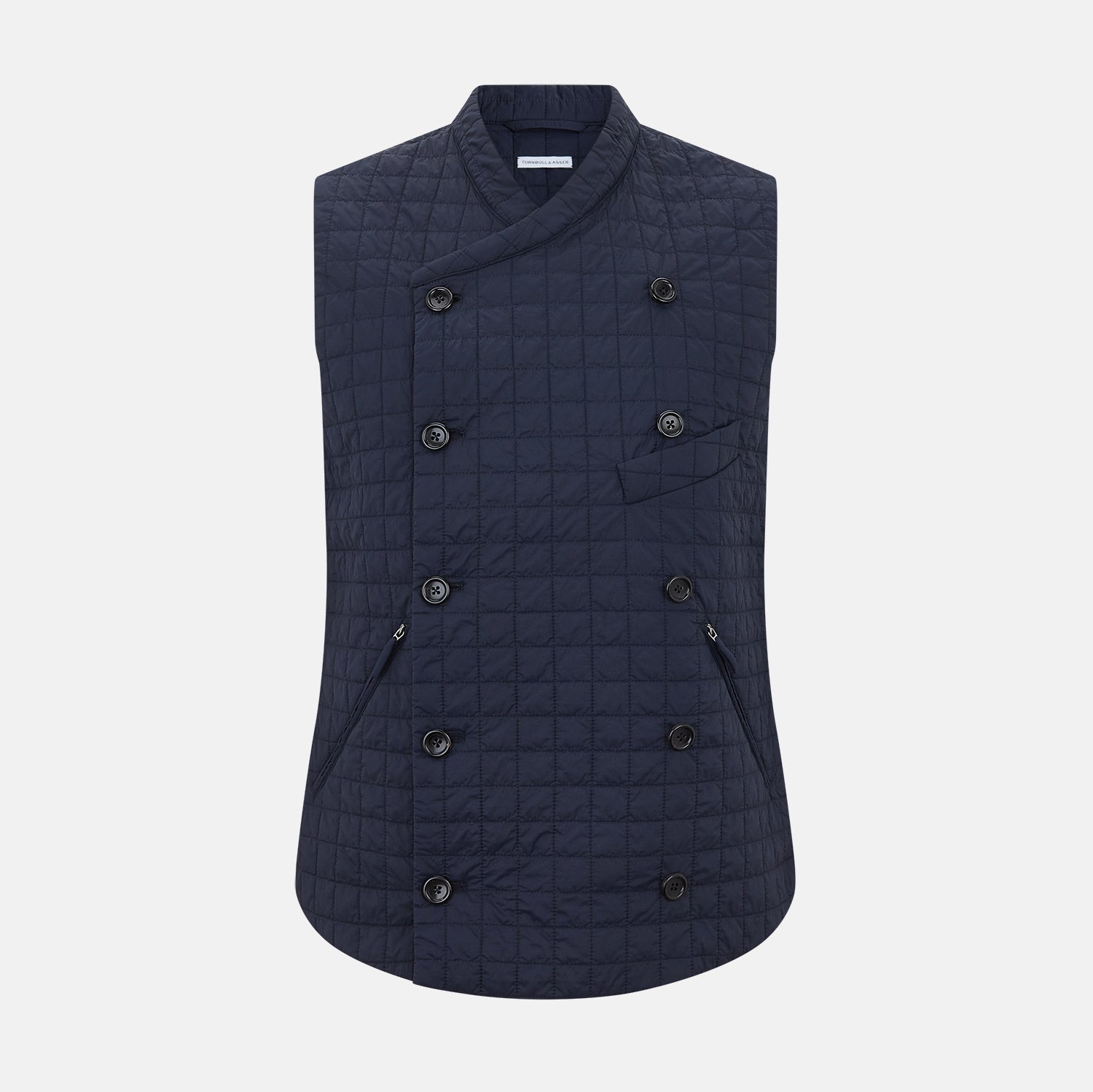 Double Breasted Quilted Gilet