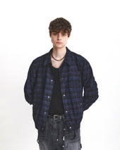 French Coach Jacket Blue Check