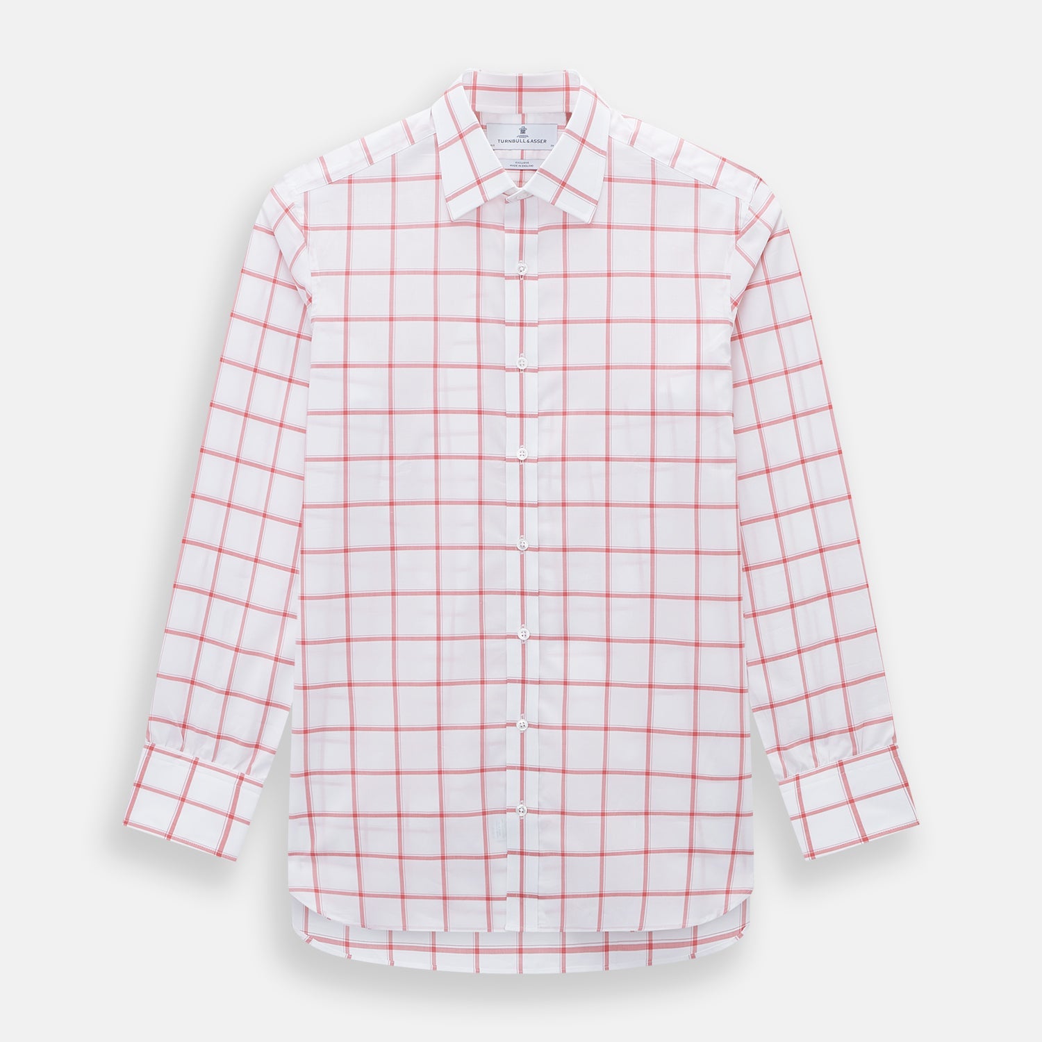 Coral Grid Check Mayfair Shirt