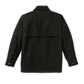 Lined Mackinaw Wool Cape Coat - Peat Black