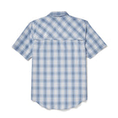 Twin Lakes Short Sleeve Sport Shirt - Sky / Ivory / Navy Plaid
