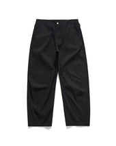CINCH BACK CURVED PANTS / BLACK 2