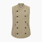 Double Breasted Quilted Gilet