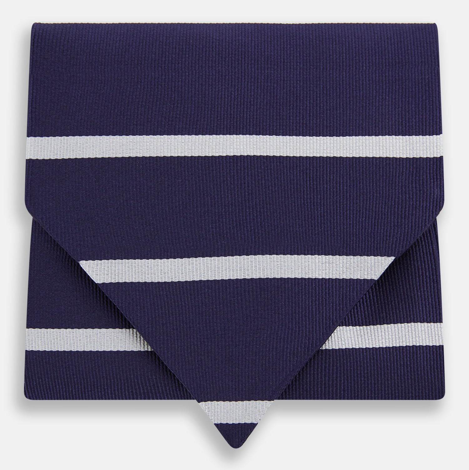 Silver Stripe and Navy Silk Cravat