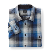 Rustic Oxford Shirt - Indigo/black/charcoal Plaid