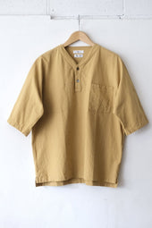 FUJITO Henley Neck Shirt Beige,Dark Navy | Directors Web Shop powered by BASE