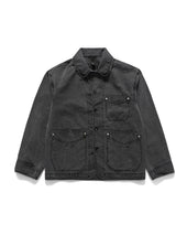 WANDERER CHORE JACKET / BLACK DYEING LINEN