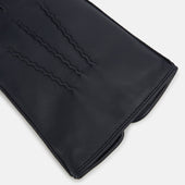 Grey Fur Lined Hairsheep Leather Touchscreen Gloves