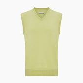 Melon Green V Neck Cashmere Vest