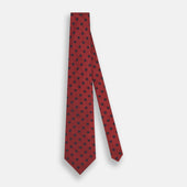 Dot And Red Silk Tie