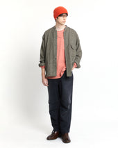 Banded Collar Shirts Hound Tooth