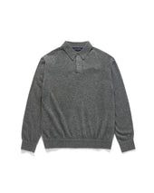 COLLAR LONG SLEEVES KNIT / MELANGE GREY