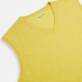 Canary Cashmere V Neck Vest