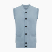 Frost Cashmere Sleeveless Cardigan