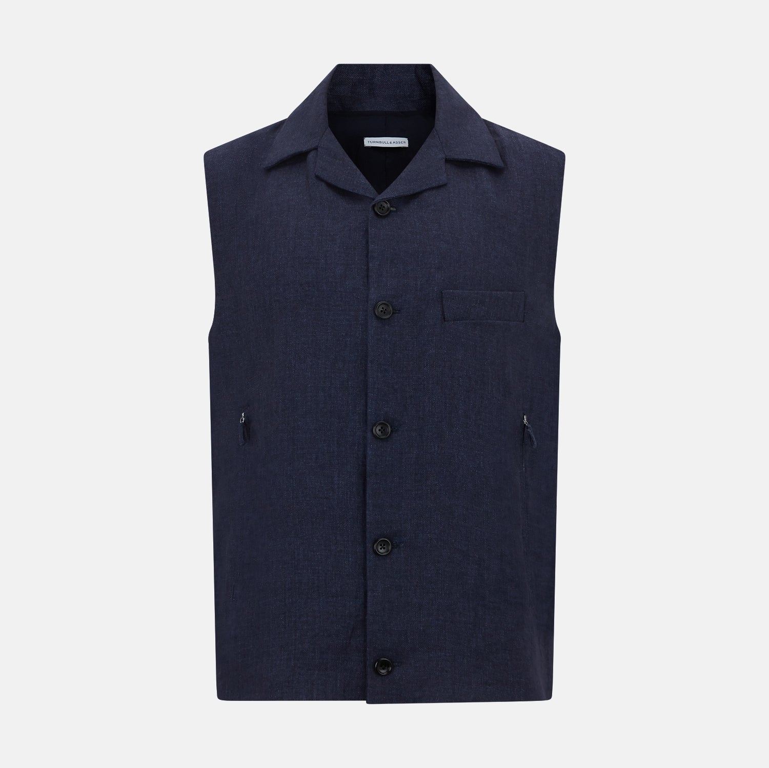 Collared Linen Waistcoat