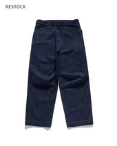 CURVE KNEE BELTED PANTS / INDIGO DENIM