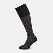 Grey Motif Long Socks