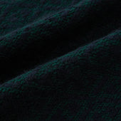 Blue And Forest Green Diamond Patterned Cashmere Knitted Scarf