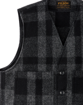 Mackinaw Wool Vest - Charcoal / Black Heritage Plaid