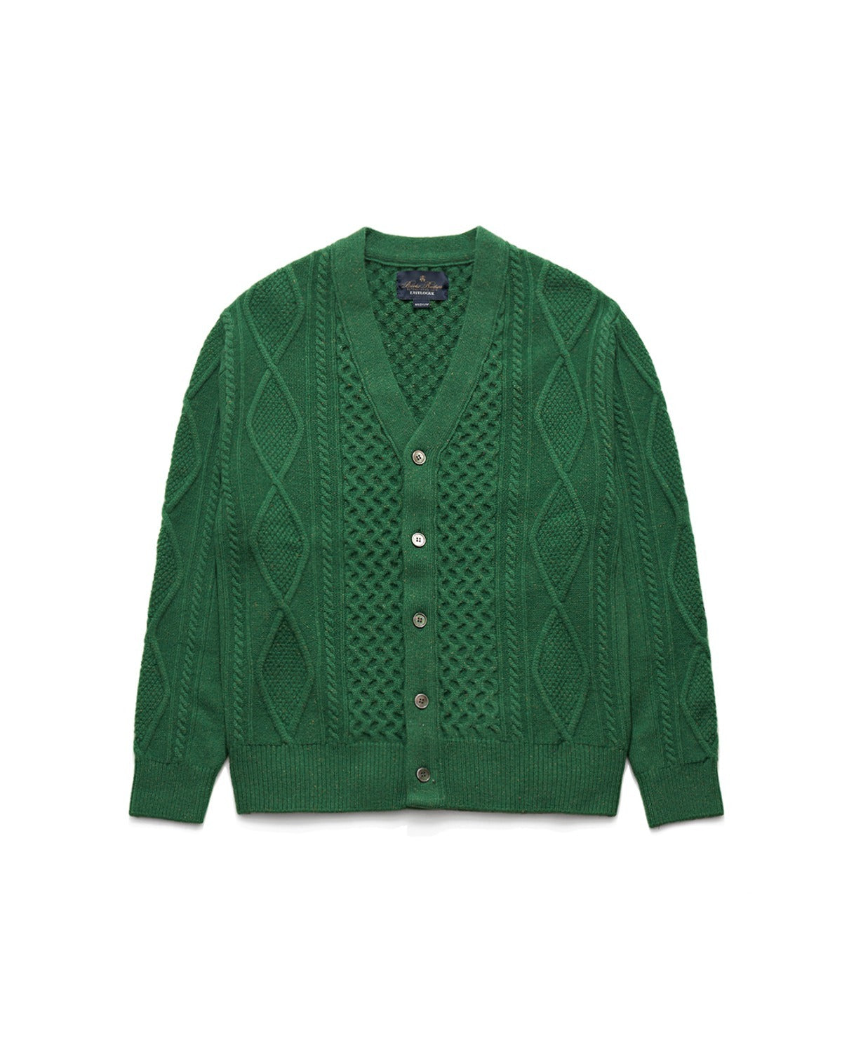 B.B LOGO KNIT CARDIGAN / GREEN