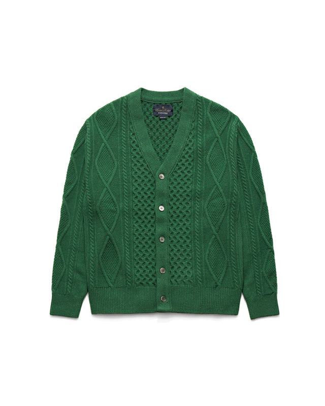B.B LOGO KNIT CARDIGAN / GREEN