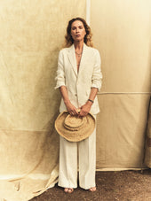 White Hutton Linen Blazer