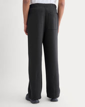 Luxe Fleece Pleated Sweatpant | Black