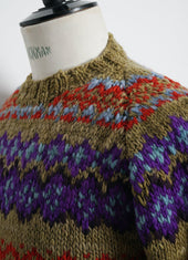 FAIR ISLE 8 | Hand-knitted Pullover | Alfalfa