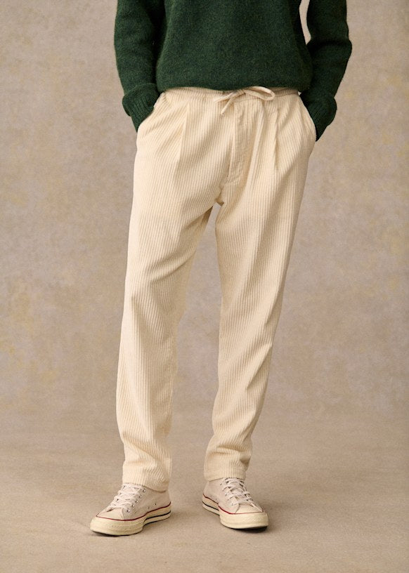 Agnel Cord Trousers - Ecru