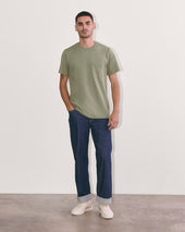 The Premium-Weight Pocket Tee | Uniform | Heather Sage Green