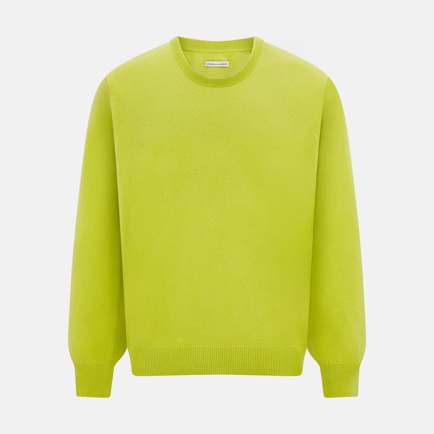 Lemon Green Cashmere Round Neck Jumper