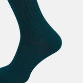 Green Thick Knit Mid Length Socks