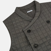Shadow Grey Double Breasted Quilted Gilet