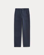 Relaxed Herringbone Fatigue Pants | Deep Navy