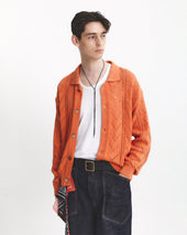 Herringbone Crochet Cardigan L