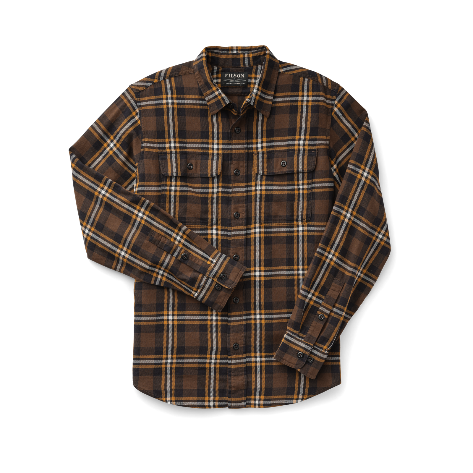 Scout Shirt - Brown/black/gold Plaid