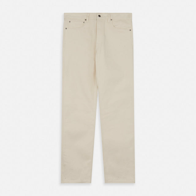 Ecru Sanforized Denim Jeans