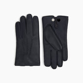 Grey Fur Lined Hairsheep Leather Touchscreen Gloves