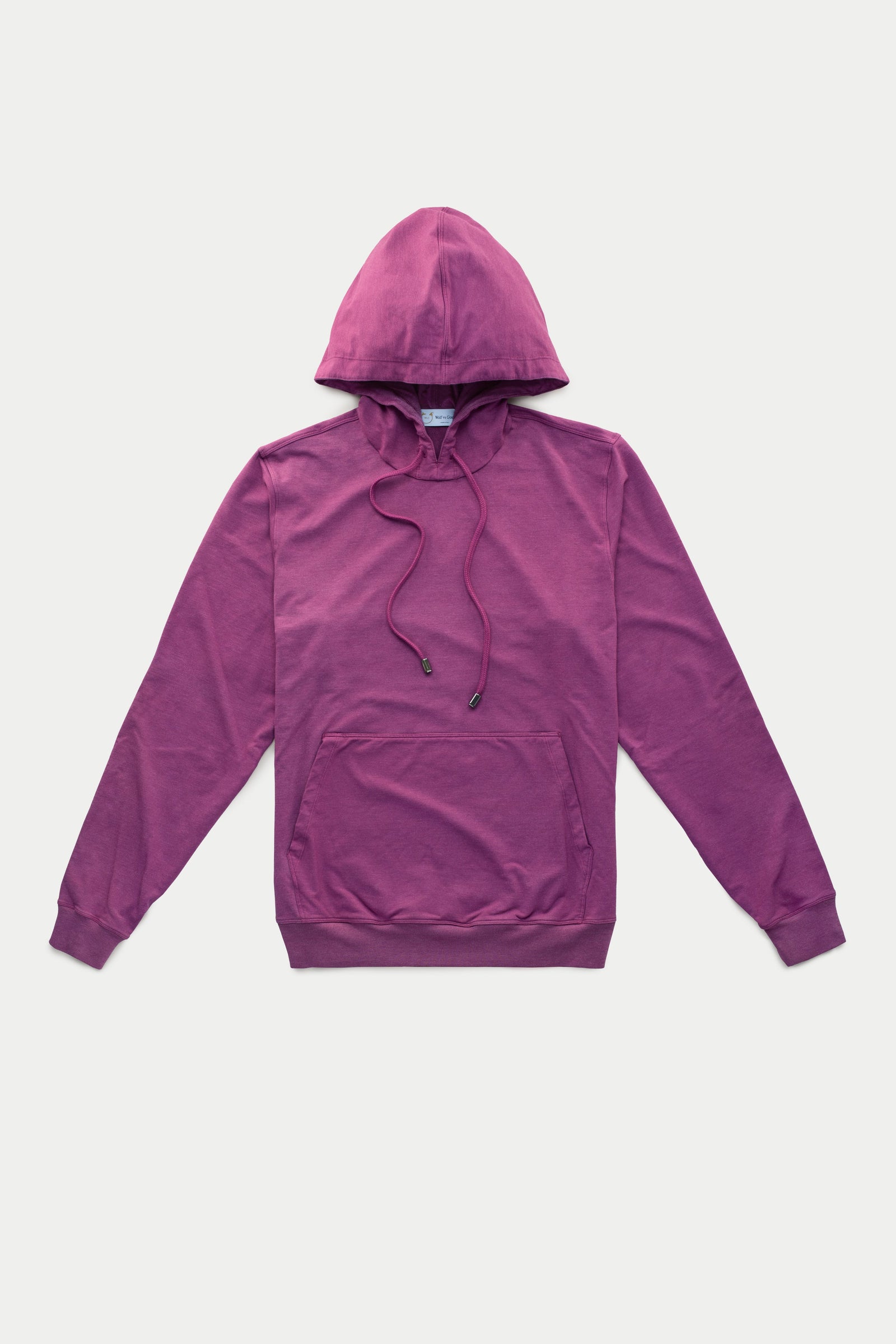 Bamboo Sorona Relaxed Pullover with Hood Red Violet