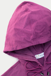 Bamboo Sorona Relaxed Pullover with Hood Red Violet
