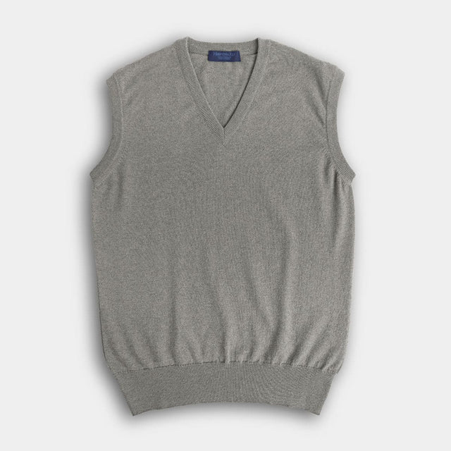 Felt Grey V-Neck Cashmere Slipover