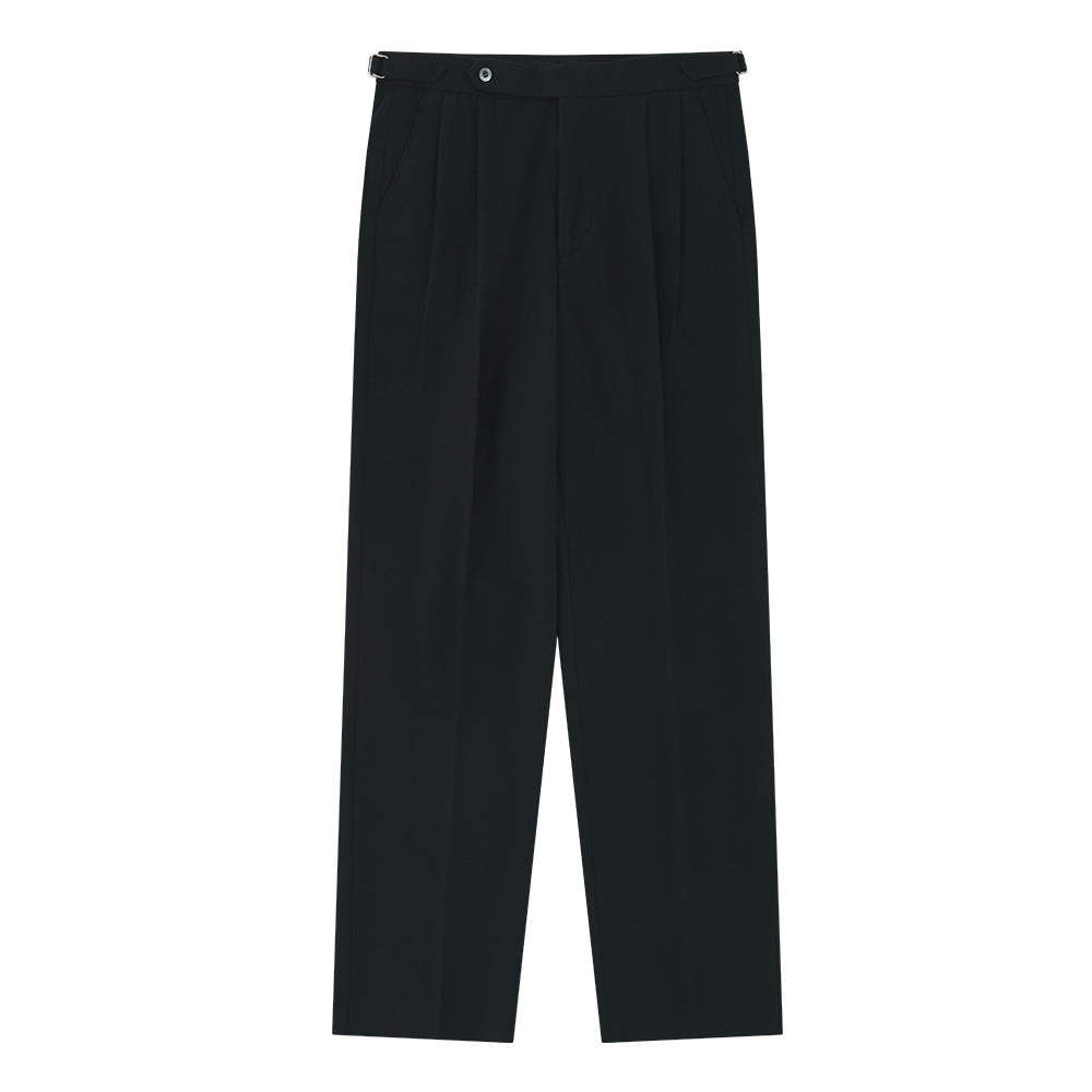 Wool Flannel Adjust Relaxed Pants