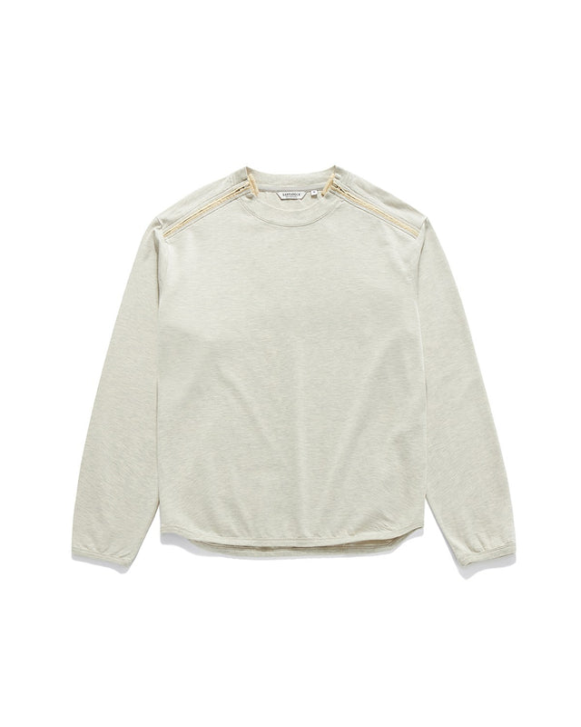 ARMY DOUBLE ZIP L.S T-SHIRTS / OATMEAL