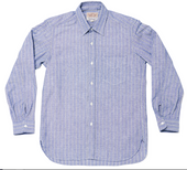 Adjustable Costume As 132 Cotton Dobby Work Shirt Sax
