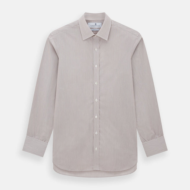 Burgundy Hairline Stripe Mayfair Shirt