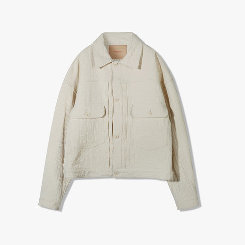 St099 Type 2 90s Jacket Washed Wrinkle Cotton Beige